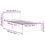 Oak brown engineered wood bed with headboard 100x200 cm by , Beds and slatted bases - Ref: Foro24-838623, Price: 179,32 €, Di...