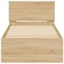 Cama con cabecero madera de ingeniería roble Sonoma 90x190 cm de , Camas y somieres - Ref: Foro24-838654, Precio: 93,63 €, De...