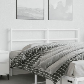Cabecero de metal blanco 160 cm de , Cabeceros y pies de cama - Ref: Foro24-355449, Precio: 28,31 €, Descuento: %