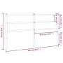White metal headboard 160 cm by , Headboards and footboards - Ref: Foro24-355449, Price: 28,31 €, Discount: %