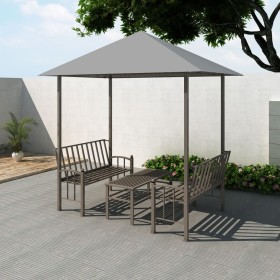 Gartenkiosk mit Tisch und Bänken anthrazitgrau 2,5x1,5x2,4 cm von vidaXL, Zelte und Pavillons - Ref: Foro24-44755, Preis: 313...