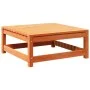 Gartenhocker aus massivem, wachsbraunem Kiefernholz, 70 x 70 x 30 cm von , Modulare Sofas für den Außenbereich - Ref: Foro24-...