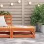 Gartenhocker aus massivem, wachsbraunem Kiefernholz, 70 x 70 x 30 cm von , Modulare Sofas für den Außenbereich - Ref: Foro24-...
