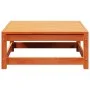 Gartenhocker aus massivem, wachsbraunem Kiefernholz, 70 x 70 x 30 cm von , Modulare Sofas für den Außenbereich - Ref: Foro24-...