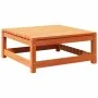 Gartenhocker aus massivem, wachsbraunem Kiefernholz, 70 x 70 x 30 cm von , Modulare Sofas für den Außenbereich - Ref: Foro24-...