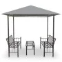 Garden kiosk with anthracite gray table and benches 2.5x1.5x2.4 cm by vidaXL, Tents and gazebos - Ref: Foro24-44755, Price: 3...