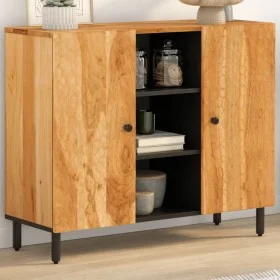 Solid acacia wood auxiliary cabinet 90x33x75 cm by , Sideboards - Ref: Foro24-356883, Price: 106,14 €, Discount: %