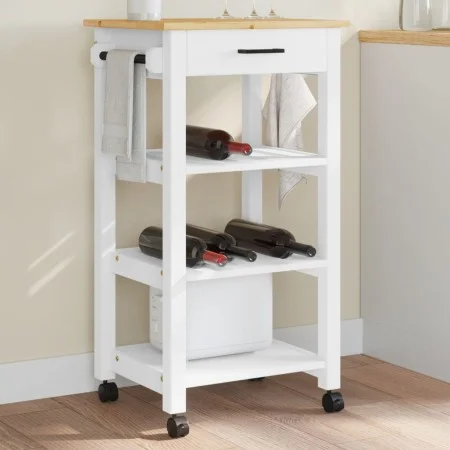 MONZA kitchen cart solid pine wood 48x40x90 cm by , Kitchen and dining carts - Ref: Foro24-376081, Price: 89,12 €, Discount: %