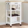 Carrito de cocina MONZA madera maciza de pino 48x40x90 cm de , Carros de cocina y comedor - Ref: Foro24-376081, Precio: 94,07...