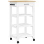 Carrito de cocina MONZA madera maciza de pino 48x40x90 cm de , Carros de cocina y comedor - Ref: Foro24-376081, Precio: 94,07...