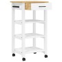 Carrito de cocina MONZA madera maciza de pino 48x40x90 cm de , Carros de cocina y comedor - Ref: Foro24-376081, Precio: 94,07...