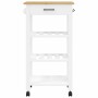 MONZA Küchenwagen aus massivem Kiefernholz 48x40x90 cm von , Küchen- und Speisewagen - Ref: Foro24-376081, Preis: 94,16 €, Ra...