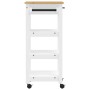 Carrito de cocina MONZA madera maciza de pino 48x40x90 cm de , Carros de cocina y comedor - Ref: Foro24-376081, Precio: 94,07...