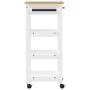MONZA kitchen cart solid pine wood 48x40x90 cm by , Kitchen and dining carts - Ref: Foro24-376081, Price: 89,12 €, Discount: %