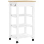 Carrito de cocina MONZA madera maciza de pino 48x40x90 cm de , Carros de cocina y comedor - Ref: Foro24-376081, Precio: 94,07...