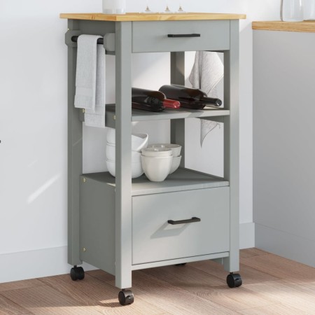 MONZA Küchenwagen aus massivem Kiefernholz 48x40x90 cm von , Küchen- und Speisewagen - Ref: Foro24-376083, Preis: 107,34 €, R...