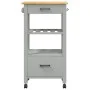 Carrito de cocina MONZA madera maciza de pino 48x40x90 cm de , Carros de cocina y comedor - Ref: Foro24-376083, Precio: 105,5...