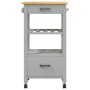 MONZA Küchenwagen aus massivem Kiefernholz 48x40x90 cm von , Küchen- und Speisewagen - Ref: Foro24-376083, Preis: 107,34 €, R...
