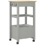 Carrito de cocina MONZA madera maciza de pino 48x40x90 cm de , Carros de cocina y comedor - Ref: Foro24-376083, Precio: 105,5...