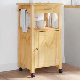 MONZA Küchenwagen aus massivem Kiefernholz 48x40x90 cm von , Küchen- und Speisewagen - Ref: Foro24-376088, Preis: 106,33 €, R...