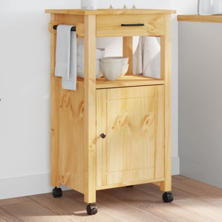 MONZA Küchenwagen aus massivem Kiefernholz 48x40x90 cm von , Küchen- und Speisewagen - Ref: Foro24-376088, Preis: 108,04 €, R...