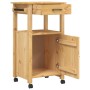 MONZA Küchenwagen aus massivem Kiefernholz 48x40x90 cm von , Küchen- und Speisewagen - Ref: Foro24-376088, Preis: 108,04 €, R...