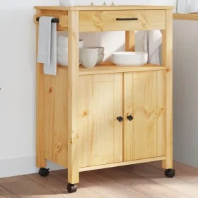 MONZA Küchenwagen aus massivem Kiefernholz 60x40x90 cm von , Küchen- und Speisewagen - Ref: Foro24-376097, Preis: 153,17 €, R...
