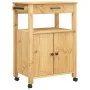 MONZA kitchen cart solid pine wood 60x40x90 cm by , Kitchen and dining carts - Ref: Foro24-376097, Price: 153,03 €, Discount: %