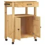 MONZA kitchen cart solid pine wood 60x40x90 cm by , Kitchen and dining carts - Ref: Foro24-376097, Price: 153,03 €, Discount: %
