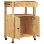 MONZA Küchenwagen aus massivem Kiefernholz 60x40x90 cm von , Küchen- und Speisewagen - Ref: Foro24-376097, Preis: 156,21 €, R...