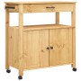 Carrito de cocina MONZA madera maciza de pino 84x40x90 cm de , Carros de cocina y comedor - Ref: Foro24-376106, Precio: 153,0...