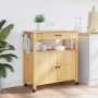 Carrito de cocina MONZA madera maciza de pino 84x40x90 cm de , Carros de cocina y comedor - Ref: Foro24-376106, Precio: 153,0...