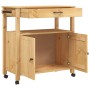 MONZA Küchenwagen aus massivem Kiefernholz 84x40x90 cm von , Küchen- und Speisewagen - Ref: Foro24-376106, Preis: 153,14 €, R...