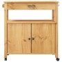 MONZA Küchenwagen aus massivem Kiefernholz 84x40x90 cm von , Küchen- und Speisewagen - Ref: Foro24-376106, Preis: 153,14 €, R...