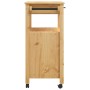 Carrito de cocina MONZA madera maciza de pino 84x40x90 cm de , Carros de cocina y comedor - Ref: Foro24-376106, Precio: 153,0...