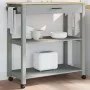 Carrito de cocina MONZA madera maciza de pino 84x40x90 cm de , Carros de cocina y comedor - Ref: Foro24-376104, Precio: 117,4...
