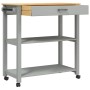 Carrito de cocina MONZA madera maciza de pino 84x40x90 cm de , Carros de cocina y comedor - Ref: Foro24-376104, Precio: 119,5...