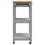 Carrito de cocina MONZA madera maciza de pino 84x40x90 cm de , Carros de cocina y comedor - Ref: Foro24-376104, Precio: 119,5...