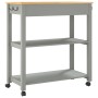 Carrito de cocina MONZA madera maciza de pino 84x40x90 cm de , Carros de cocina y comedor - Ref: Foro24-376104, Precio: 119,5...
