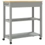 Carrito de cocina MONZA madera maciza de pino 84x40x90 cm de , Carros de cocina y comedor - Ref: Foro24-376104, Precio: 117,4...