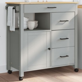 MONZA kitchen cart solid pine wood 84x40x90 cm by , Kitchen and dining carts - Ref: Foro24-376110, Price: 192,26 €, Discount: %