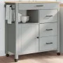 MONZA Küchenwagen aus massivem Kiefernholz 84x40x90 cm von , Küchen- und Speisewagen - Ref: Foro24-376110, Preis: 195,72 €, R...