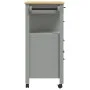Carrito de cocina MONZA madera maciza de pino 84x40x90 cm de , Carros de cocina y comedor - Ref: Foro24-376110, Precio: 195,7...