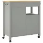 Carrito de cocina MONZA madera maciza de pino 84x40x90 cm de , Carros de cocina y comedor - Ref: Foro24-376110, Precio: 195,7...