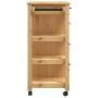 Carrito de cocina MONZA madera maciza de pino 84x40x90 cm de , Carros de cocina y comedor - Ref: Foro24-376112, Precio: 179,8...