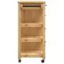 MONZA kitchen cart solid pine wood 84x40x90 cm by , Kitchen and dining carts - Ref: Foro24-376112, Price: 177,13 €, Discount: %
