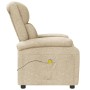 Sillón de masaje de tela color crema de , Sillones de masaje eléctricos - Ref: Foro24-348446, Precio: 231,41 €, Descuento: %