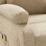 Sillón de masaje de tela color crema de , Sillones de masaje eléctricos - Ref: Foro24-348446, Precio: 231,41 €, Descuento: %