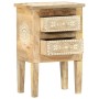 Mesita de noche pintada a mano madera maciza mango 40x30x60 cm de vidaXL, Mesitas de noche - Ref: Foro24-286161, Precio: 118,...