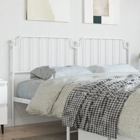 Cabecero de metal blanco 180 cm de , Cabeceros y pies de cama - Ref: Foro24-373972, Precio: 29,58 €, Descuento: %